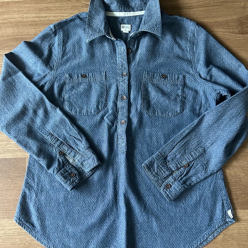 Toms Blue Speckled Denim Shirt
